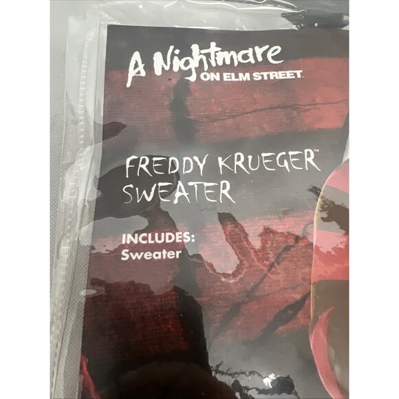 Spirit Halloween Freddy Krueger Sweater Glove Costume Adult Small - Picture 2 of 6